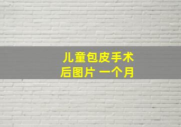 儿童包皮手术后图片 一个月